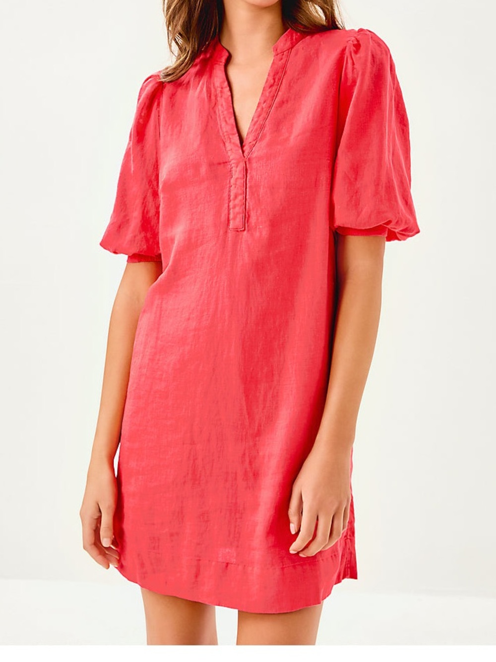 Lilly Pulitzer Mialeigh Elbow Sleeve Linen Dress Cane Coral Size 00 NWT